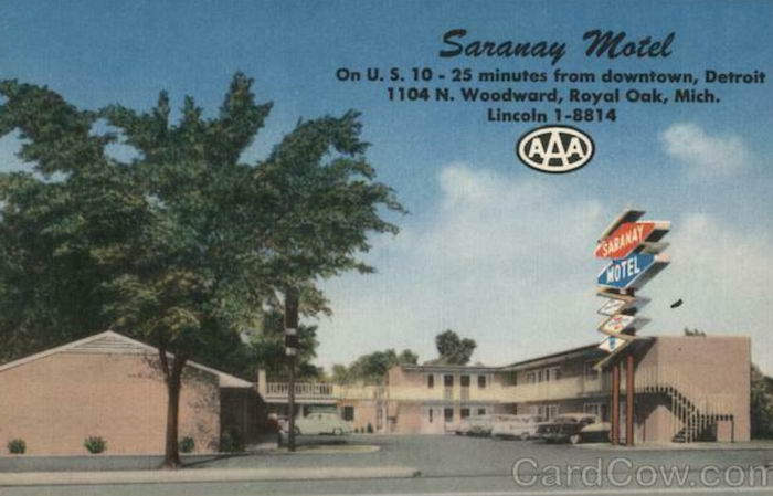 Saranay Motel - Old Post Card
